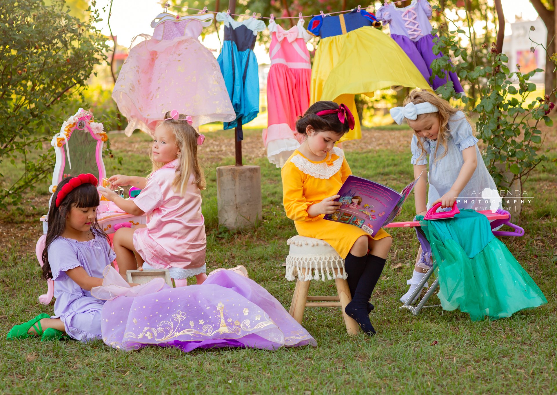 A Princess Pajama Party in the Garden | Gilbert Creative Child Photographer