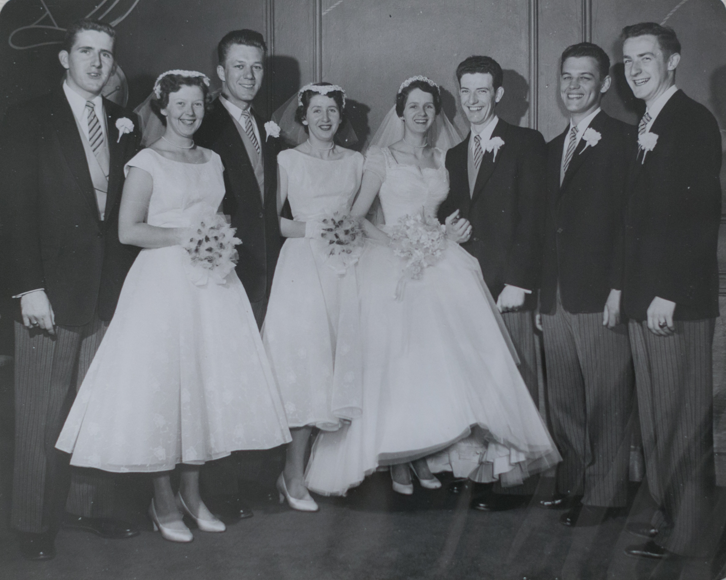 One "formal" photo of the bridal party...and if you're the guy talking, it's on you :)