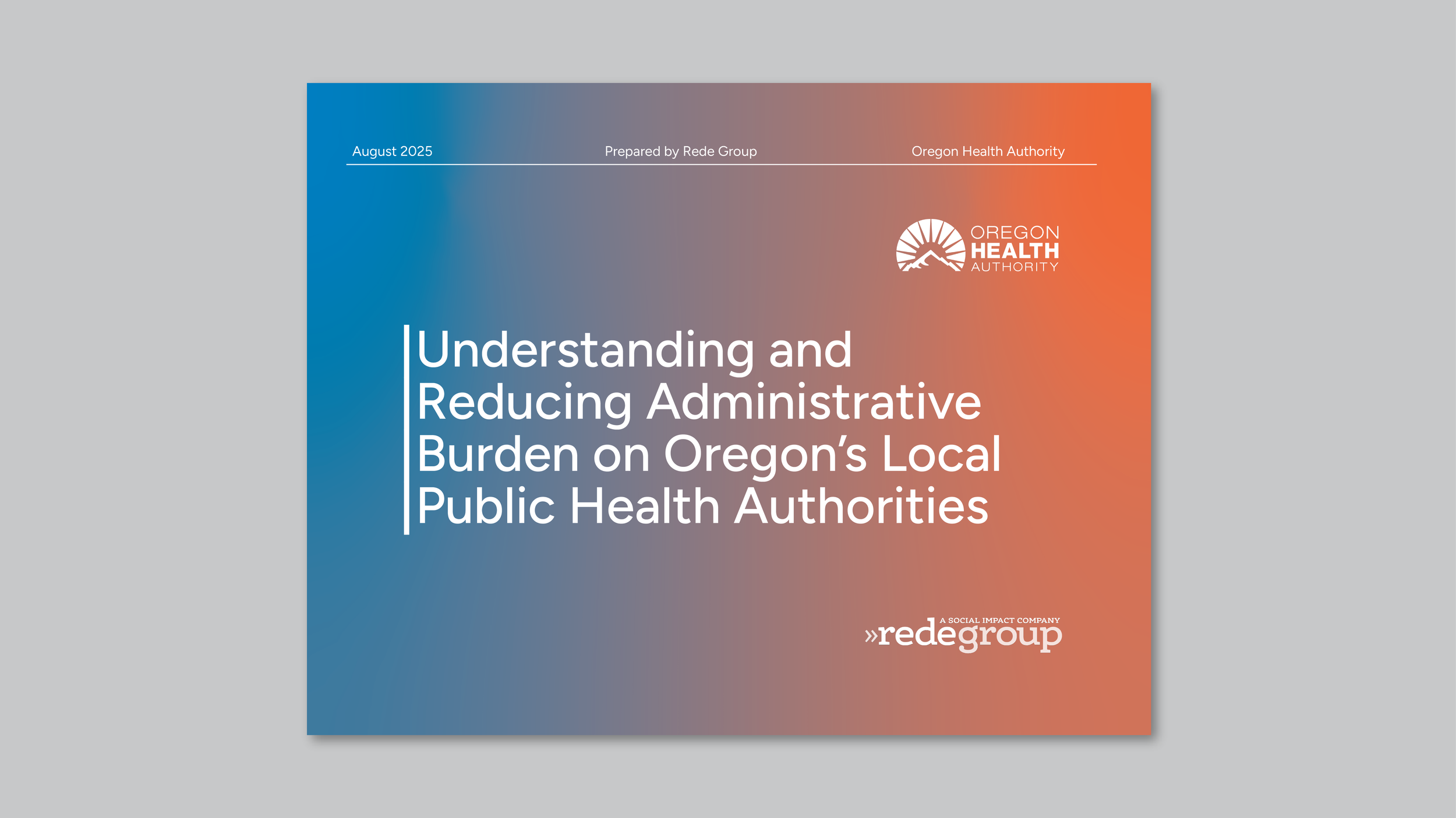 Report cover with a blue-orange gradient.