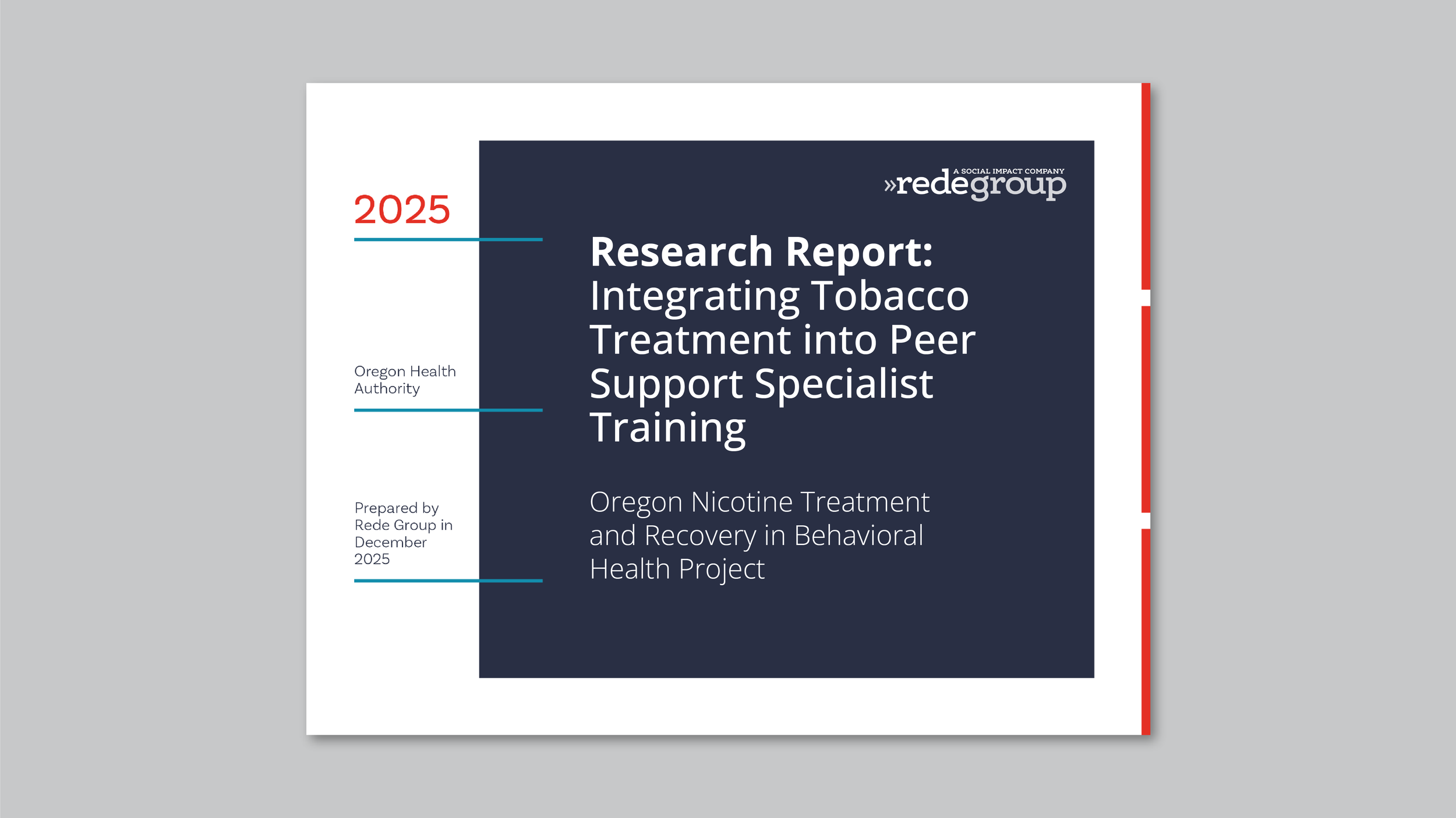 A report with a dark blue square.