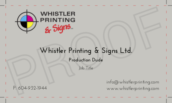 download Business card proof when done.