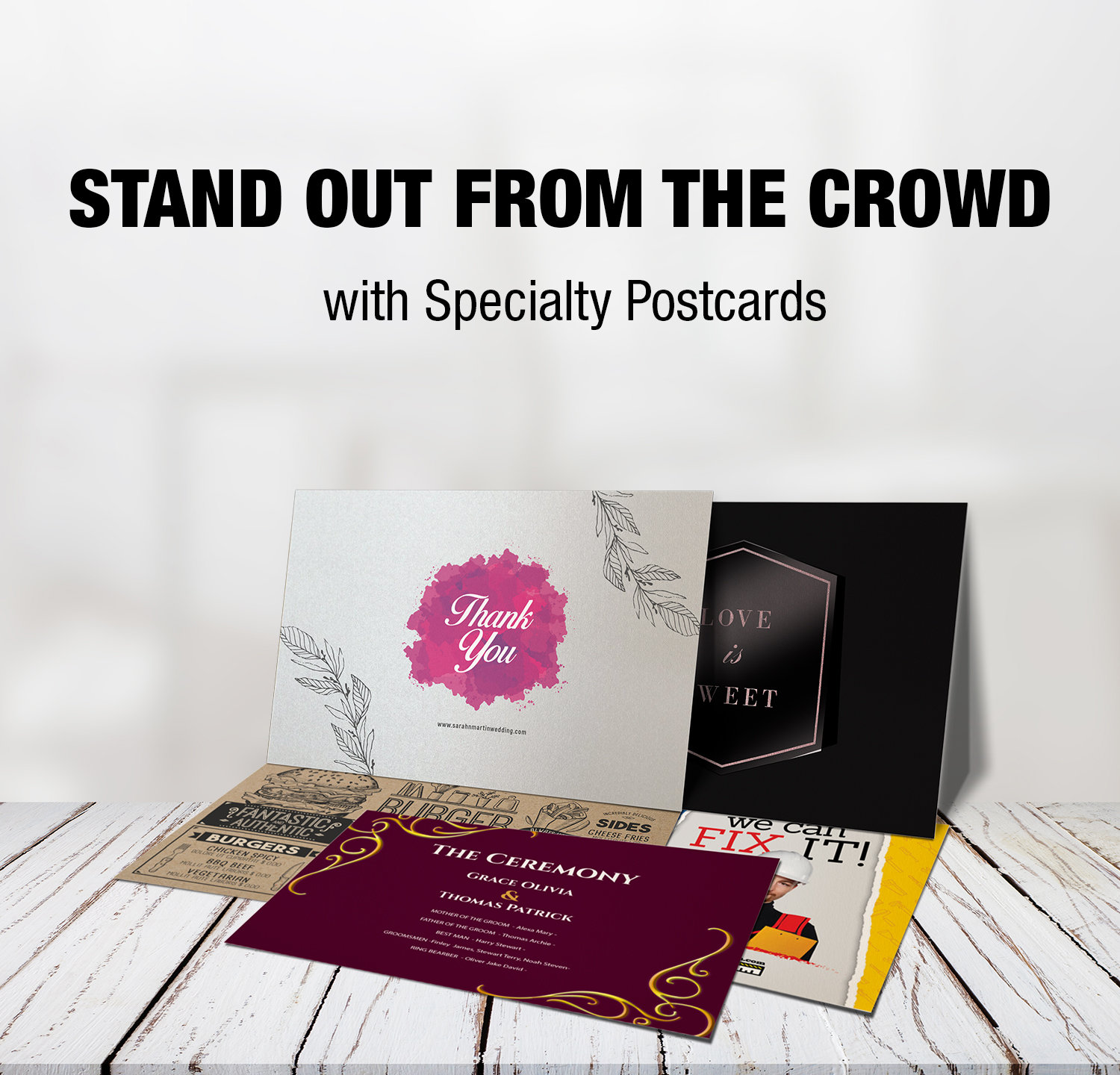 stand out from the crowd with specialty postcards