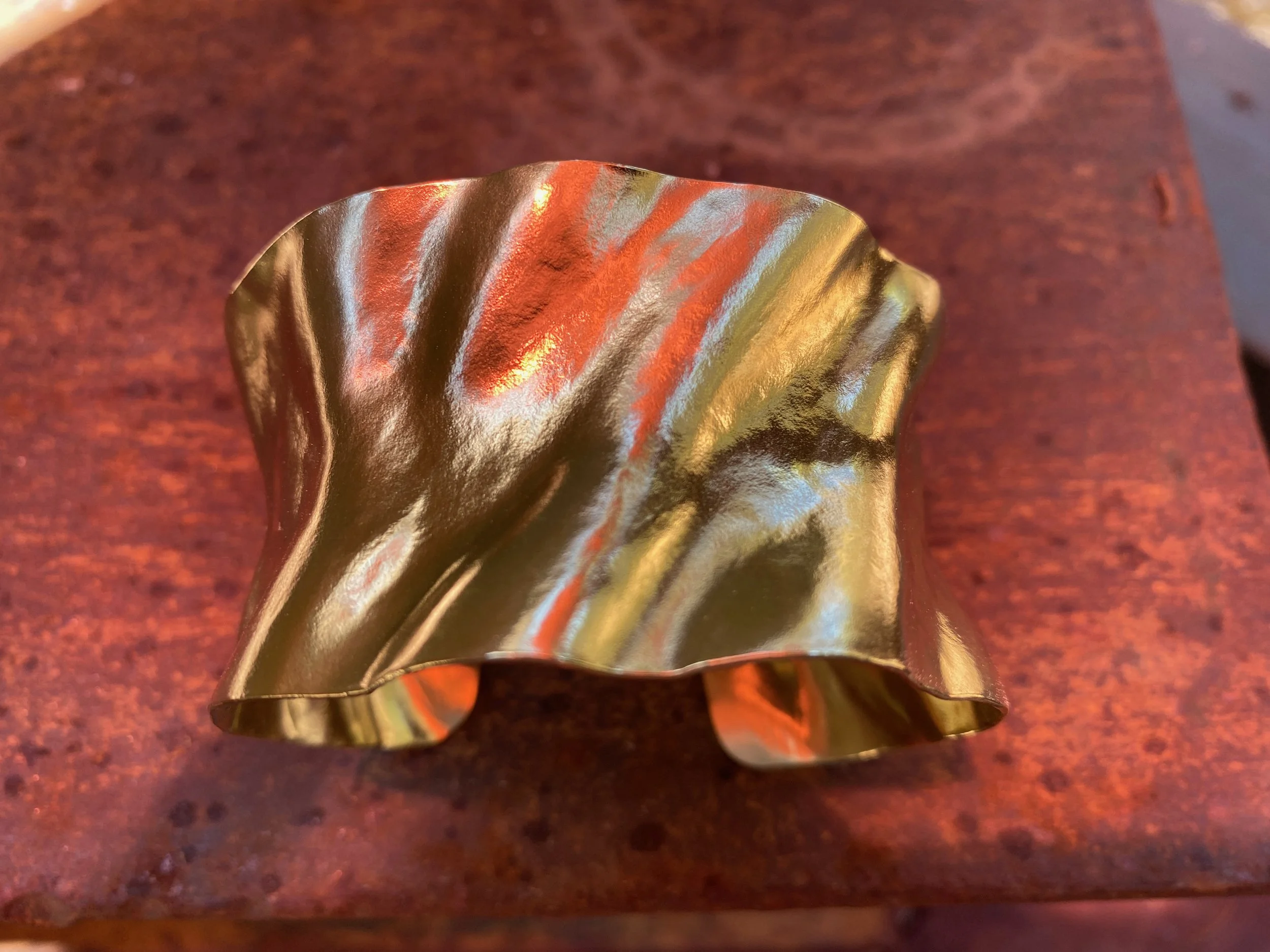 Fluted Brass Cuff