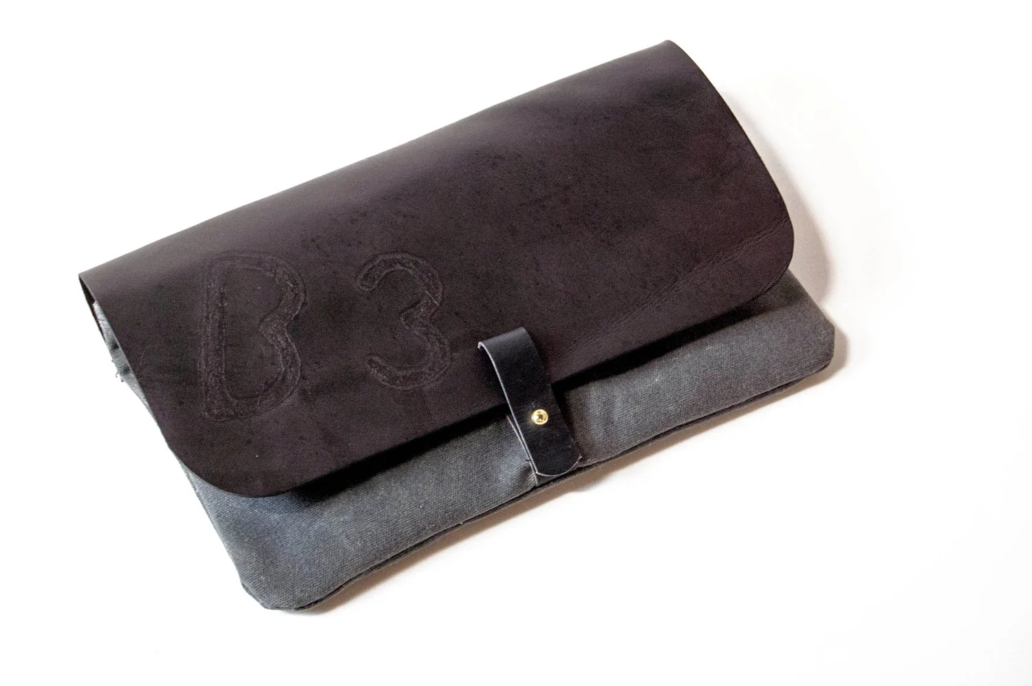 1.61 Soft Goods - Leather and Waxed Canvas Clutch