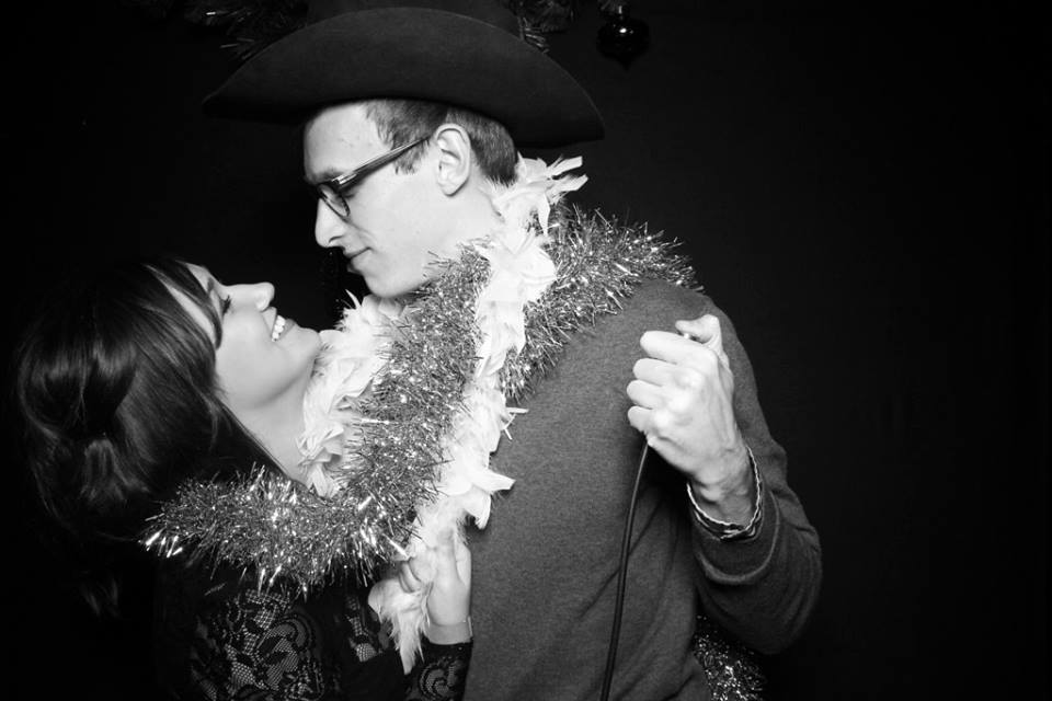 A photo of my better half and I. He's a photographer, so it's pretty fitting that he's pressing the cable release in the photo :)