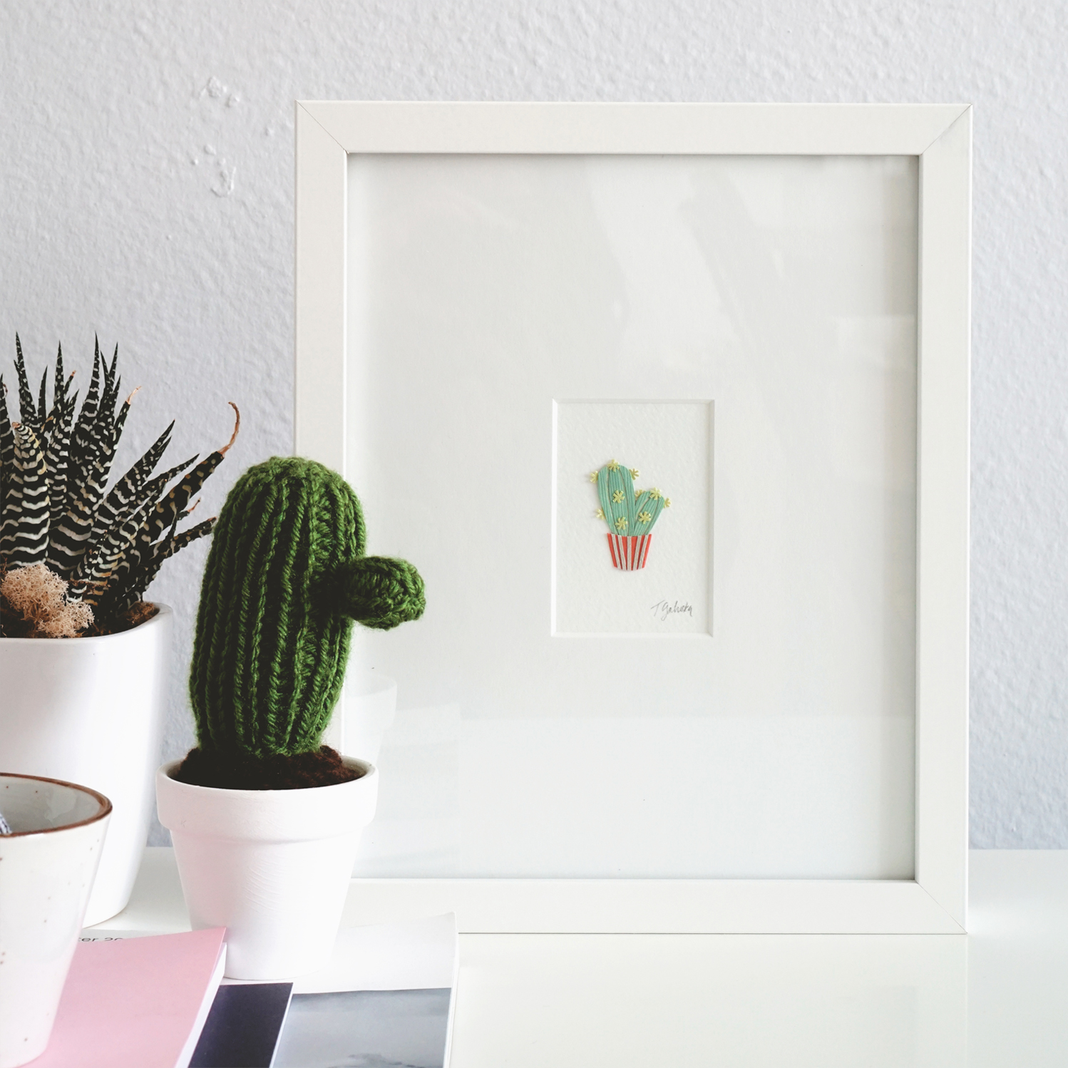 Tiny Plant Cactus Artwork