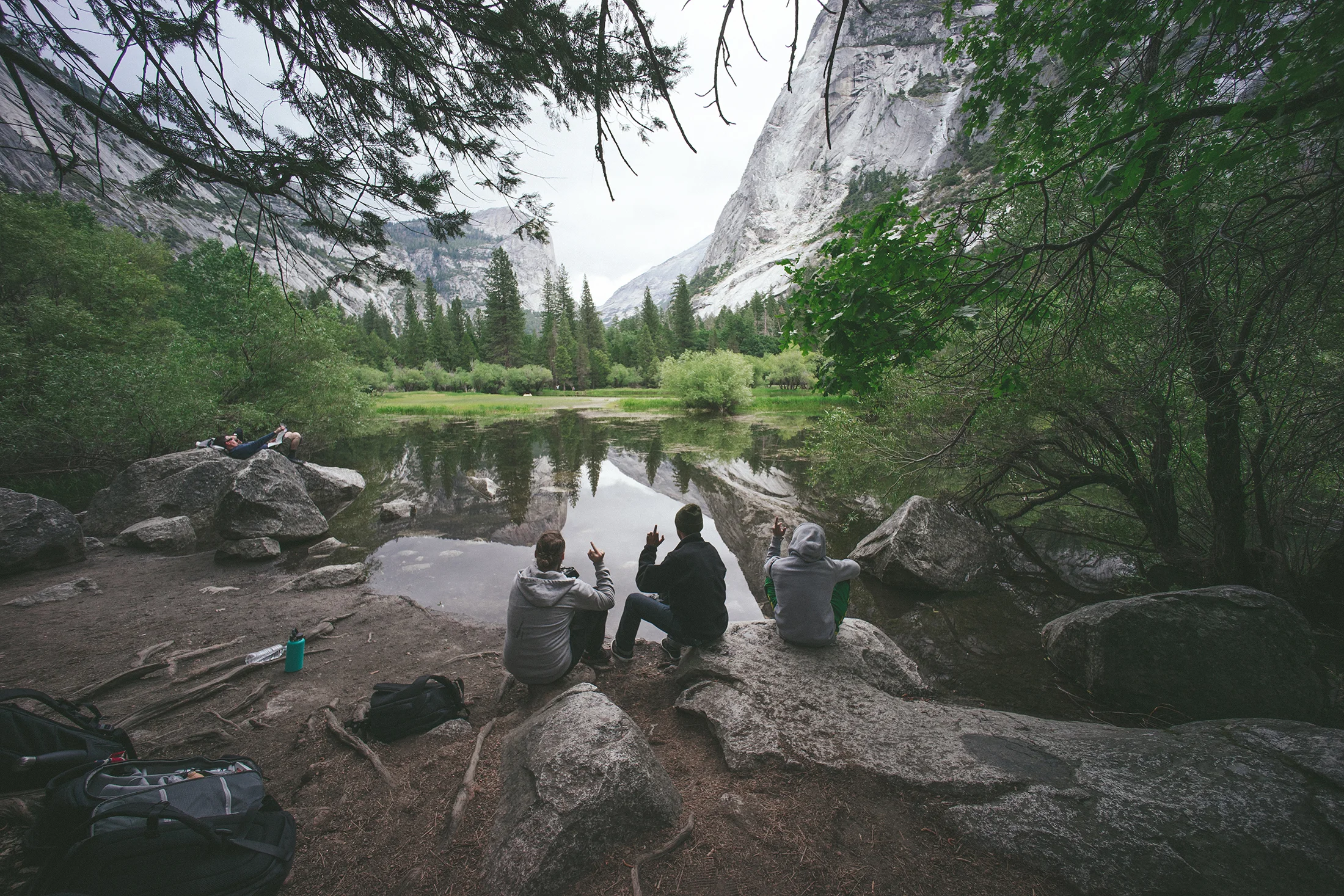06.12.2016 // soaking in and reflecting on life with good company at mirror lake, yosemite national park.