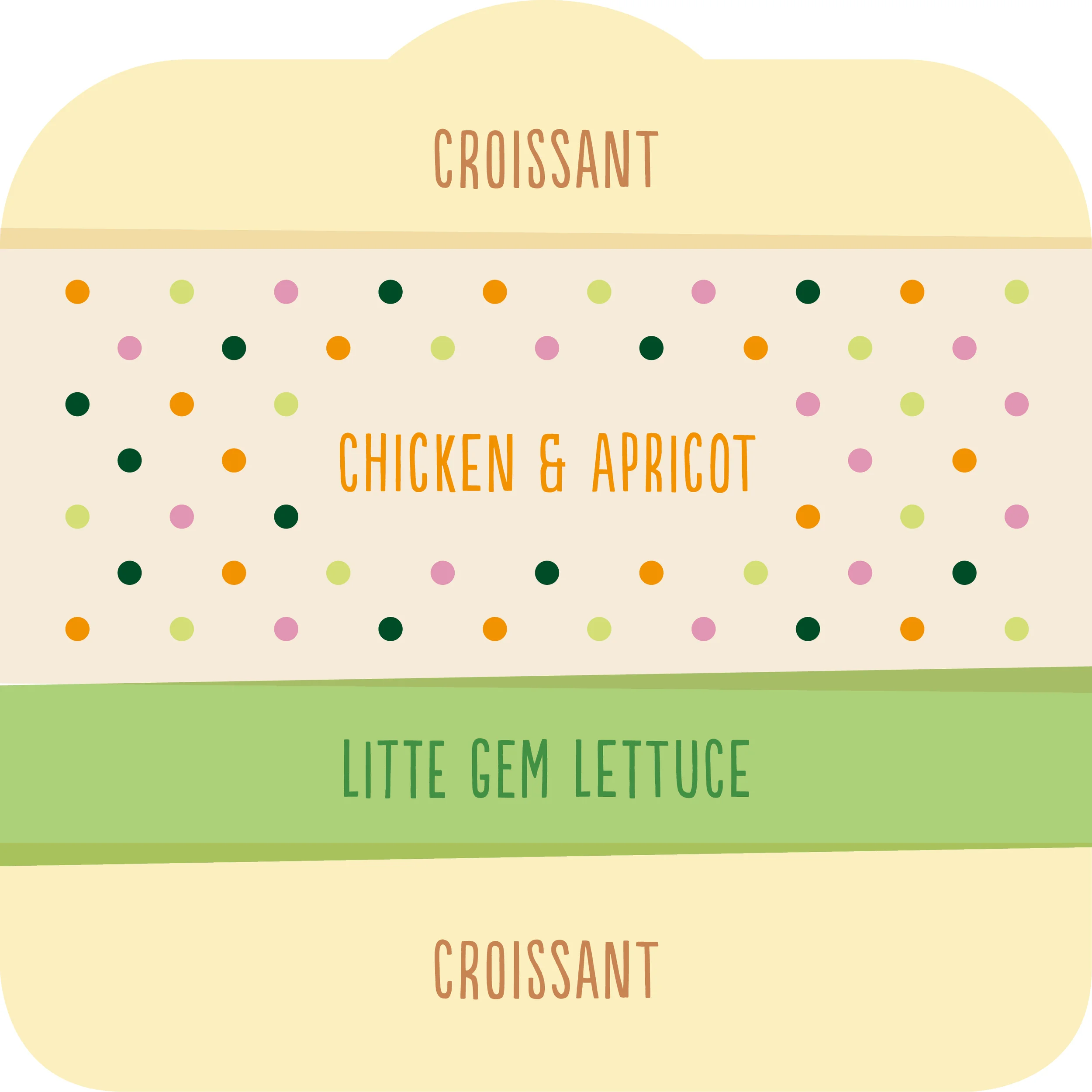 Chicken and apricot salad croissant