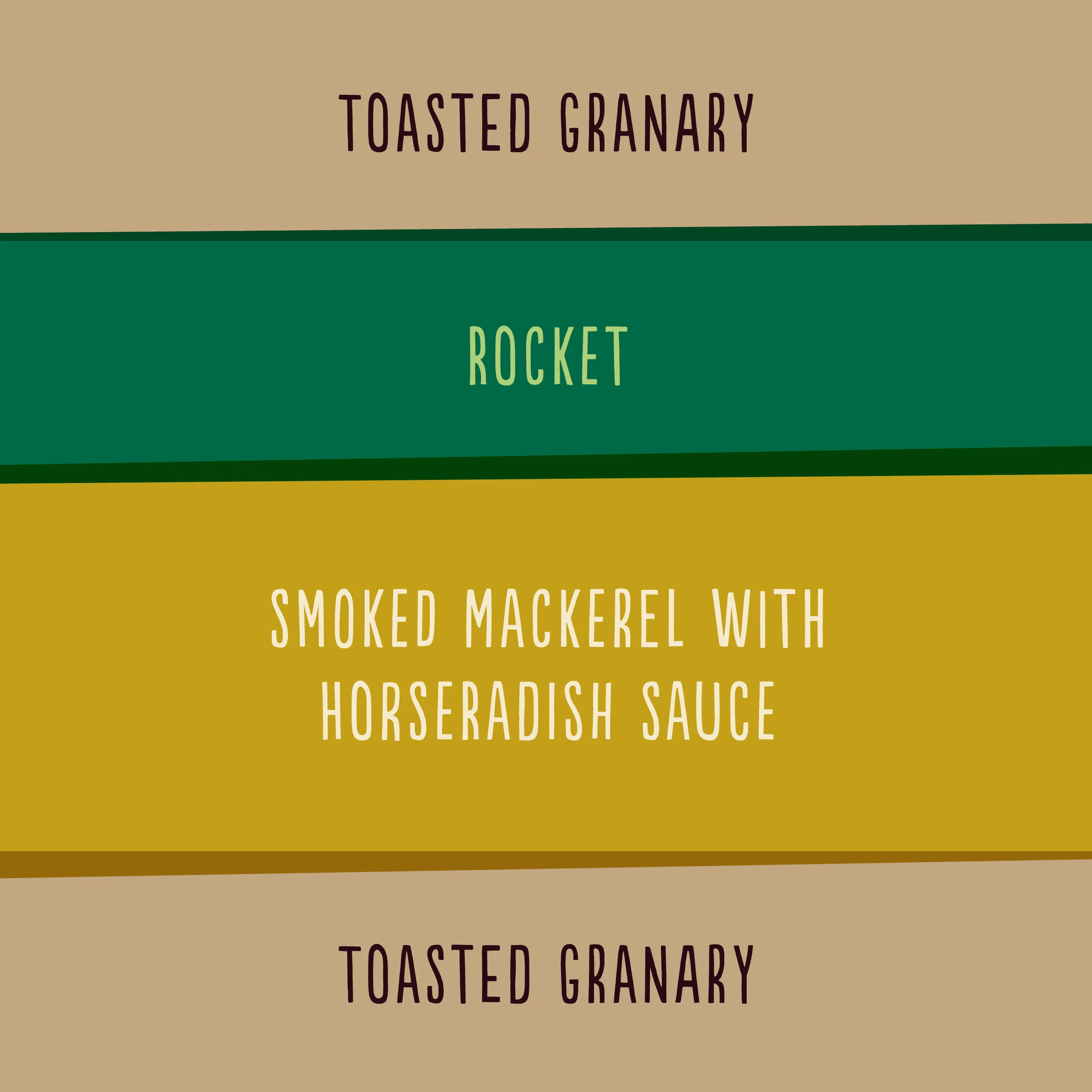 Smoked mackerel with horseradish sauce and rocket