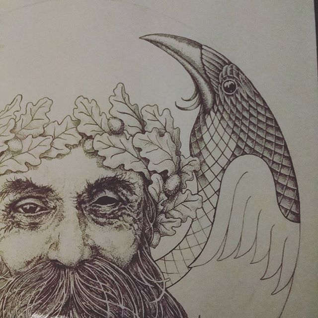 Progress! What i love about #dotwork is how the semi-randomness of the dots generates such beautiful textures, the painstaking process is incredibly rewarding. #inktober #inkreview #fineliner #art #art_spotlight