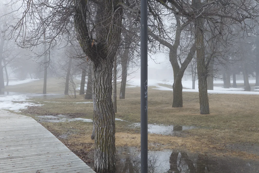  WP-034, William Pura, Lake Winnipeg Wpg Beach boardwalk, April 9 2011, $1,500 