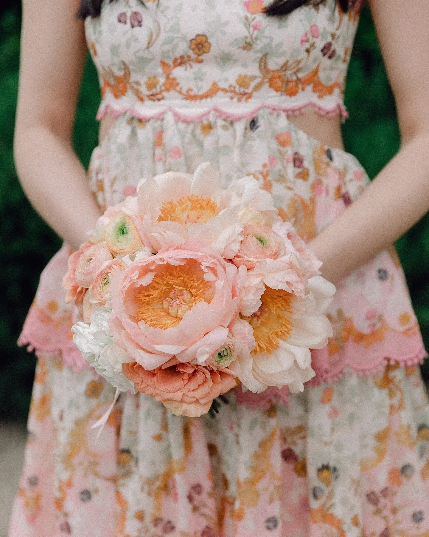 Who doesn't love a Coral Charm peony?....The trick is capturing them at the right moment. Right before the hues soften, as the pigments shift with each unfolding ... a little bonus hidden inside, the stamens are just as beautiful as the ruffled petal