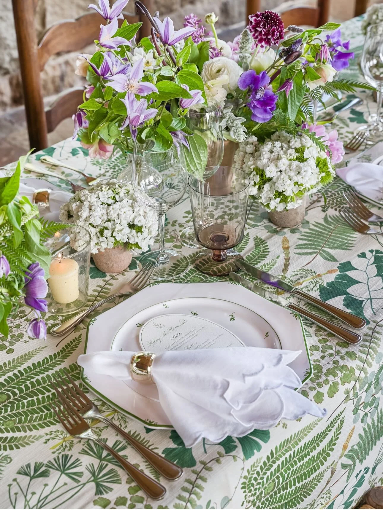 Riley and Christopher&rsquo;s rehearsal! Dinner couldn&rsquo;t have been any prettier! San Ysidro Ranch, with its tiered gardens, was the perfect place for such a happy celebration. Long dinner tables filled with lavender and green florals looked so 
