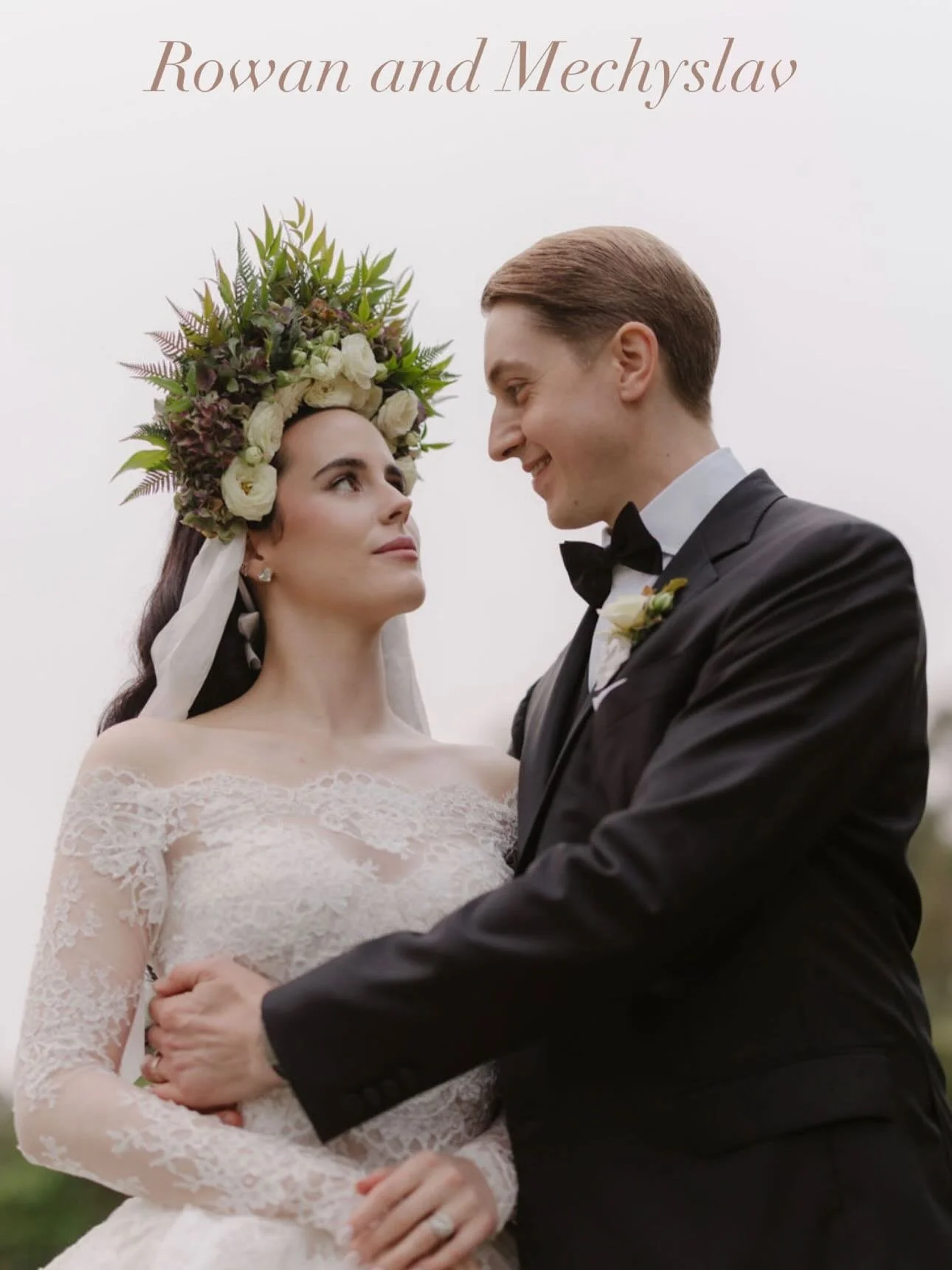Tucked away in the Santa Barbara hills, Mehcyk and Rowan exchanged vows in a rose-filled garden under turning fall trees. They embraced their Native American and Ukrainian roots &mdash; it all felt so vintage &hellip;like another era&hellip;. or a bl