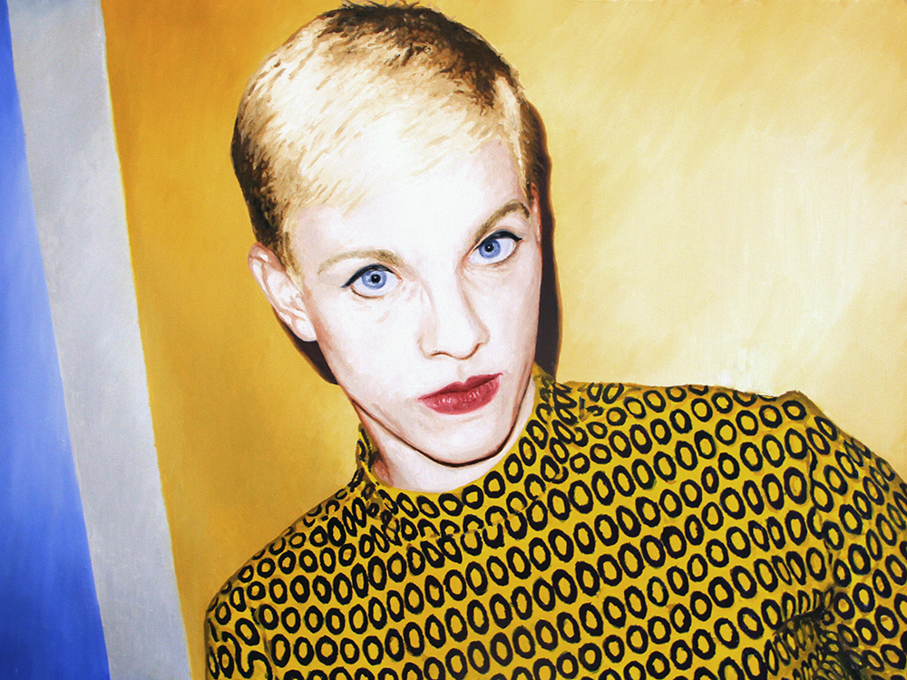 Jóhann (Topshop) Oil on paper 40"x50" 2015 In collaboration with Kjartan Hreinsson