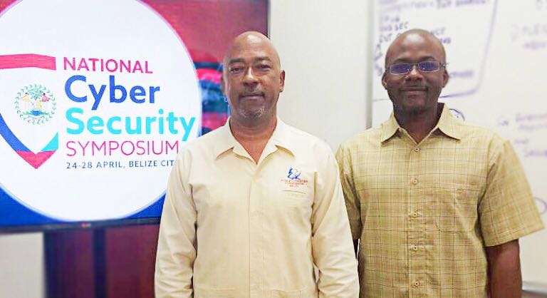 CAPTION: John Avery (left), Chairman of the Belize Public Utilities Commission with Bevil Wooding, Executive Director, Caribbean Network Operators Group and Outreach Manager for Packet Clearing House.