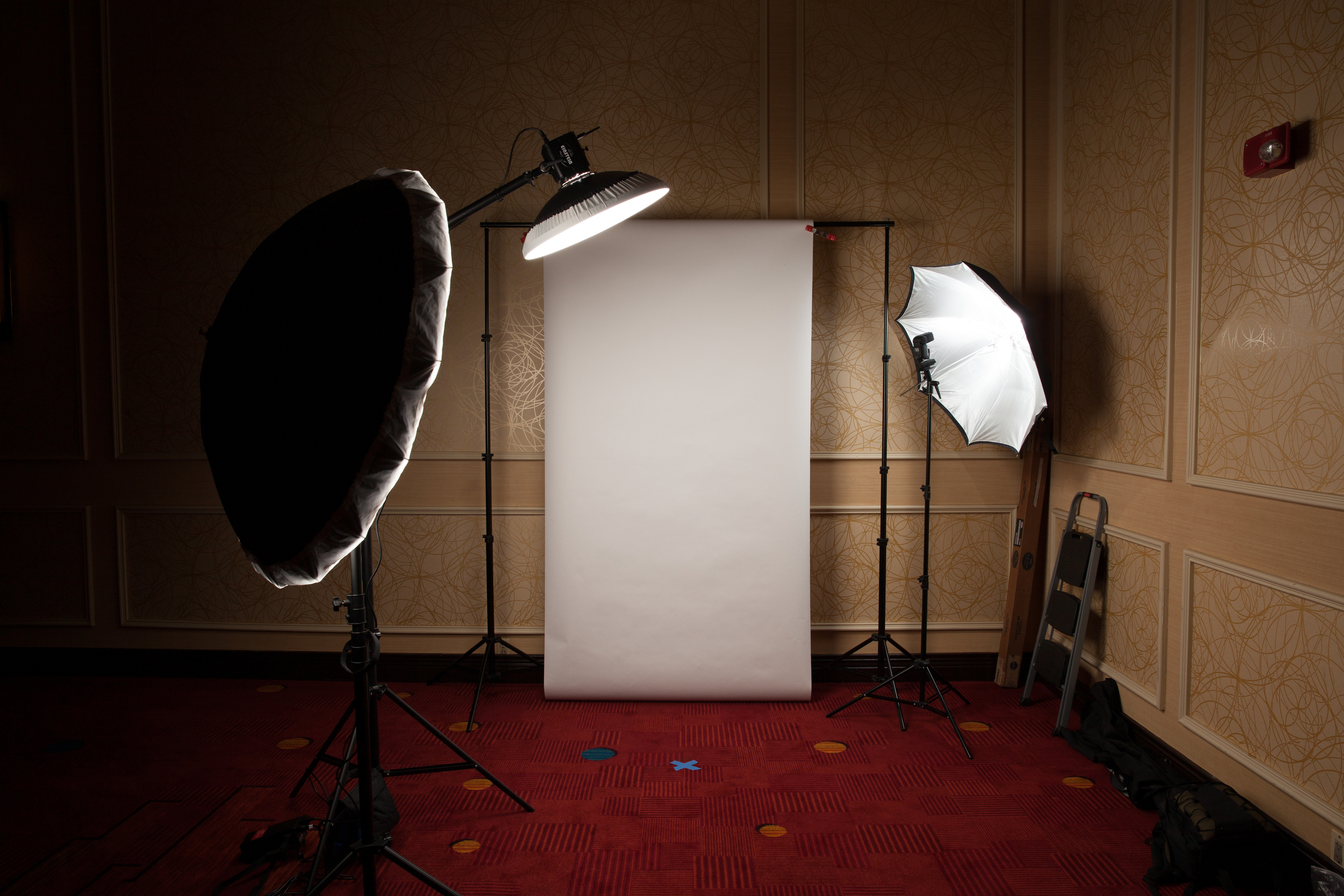 Behind the Scenes setup for the Scottish Portraits.