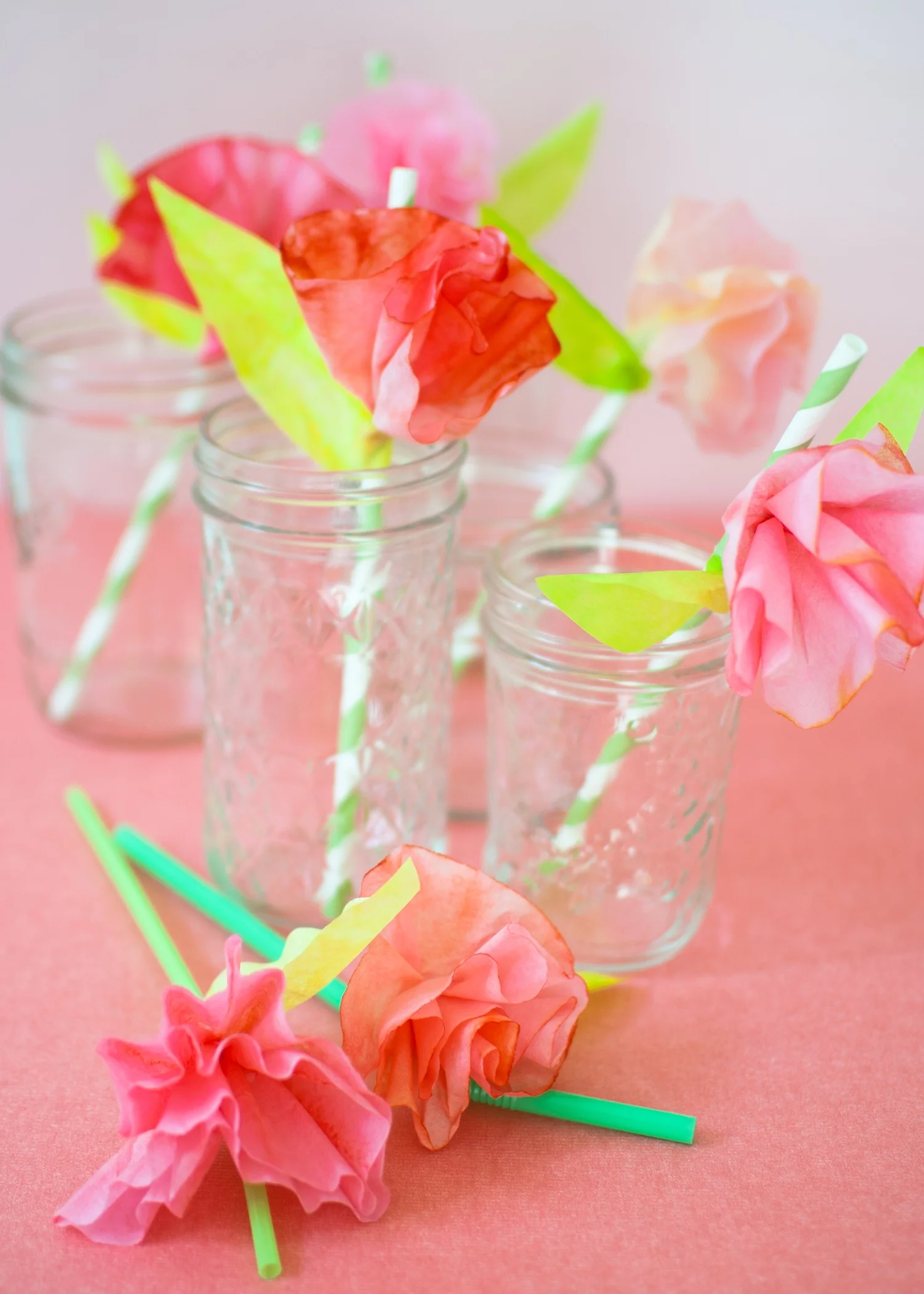 Weekend Project: Easy Coffee Filter Flower Straws