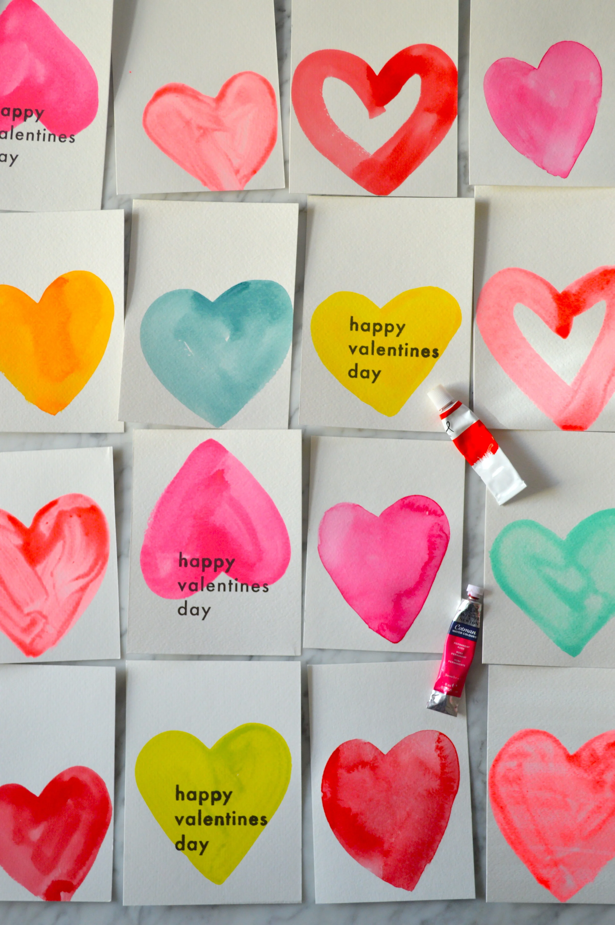 Watercolor Valentines That Anyone Can Make!