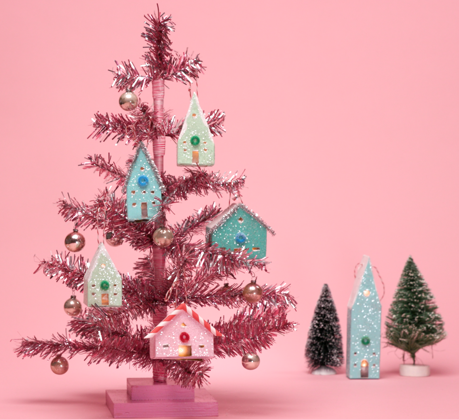 Mini (Light-Up!) Christmas House Ornaments Made From Recycled ...