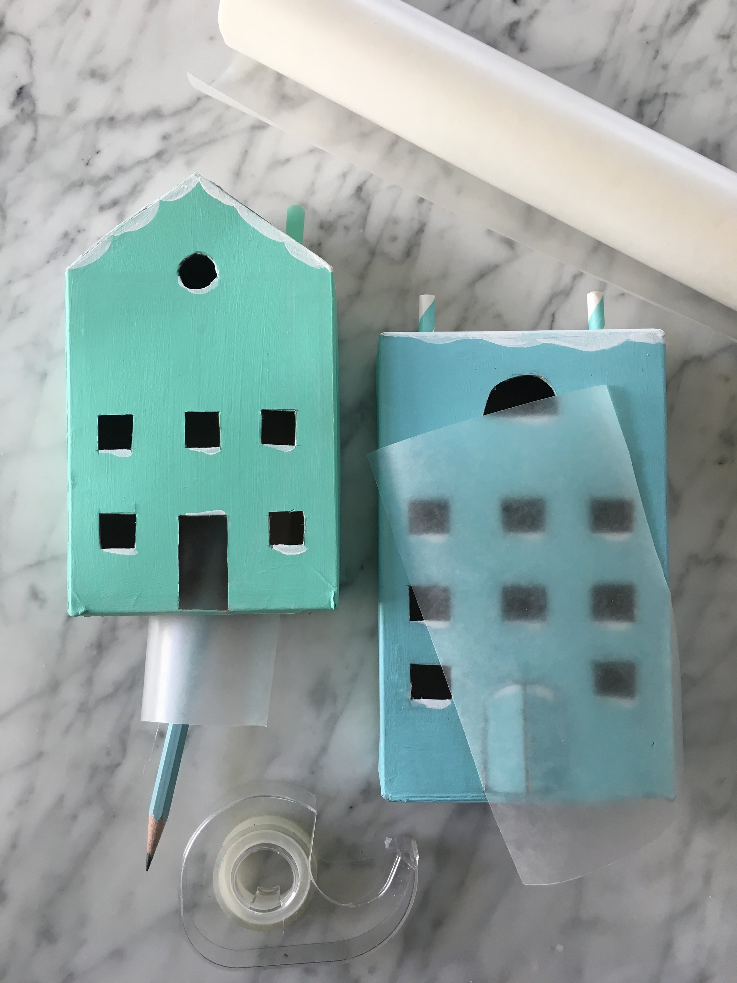 Weekend Holiday Project: Glowing Mini House Ornaments Made From Toilet  Tubes! — super make it