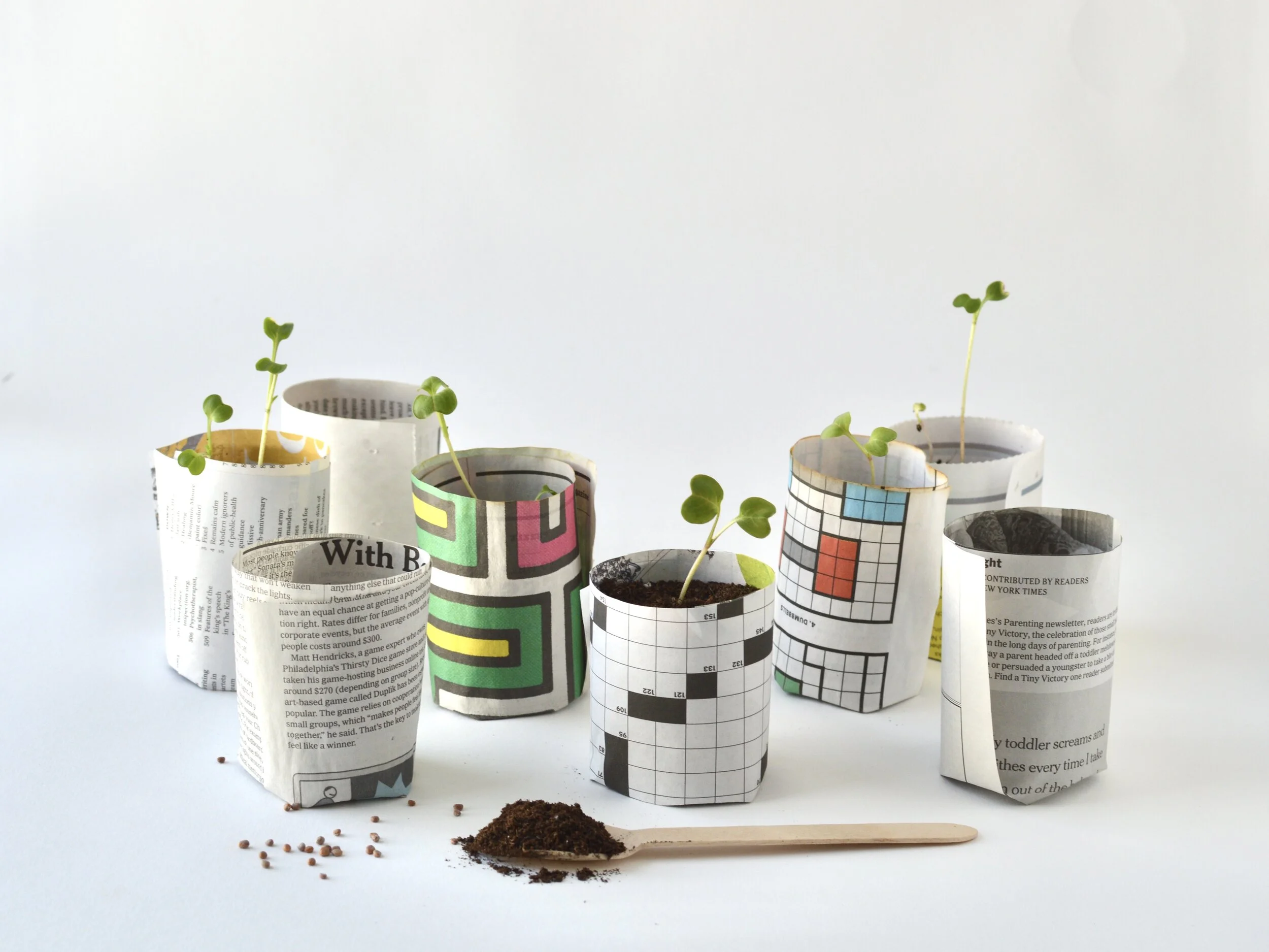 Hooray for Spring! Newspaper Seedling Pots in the NY Times