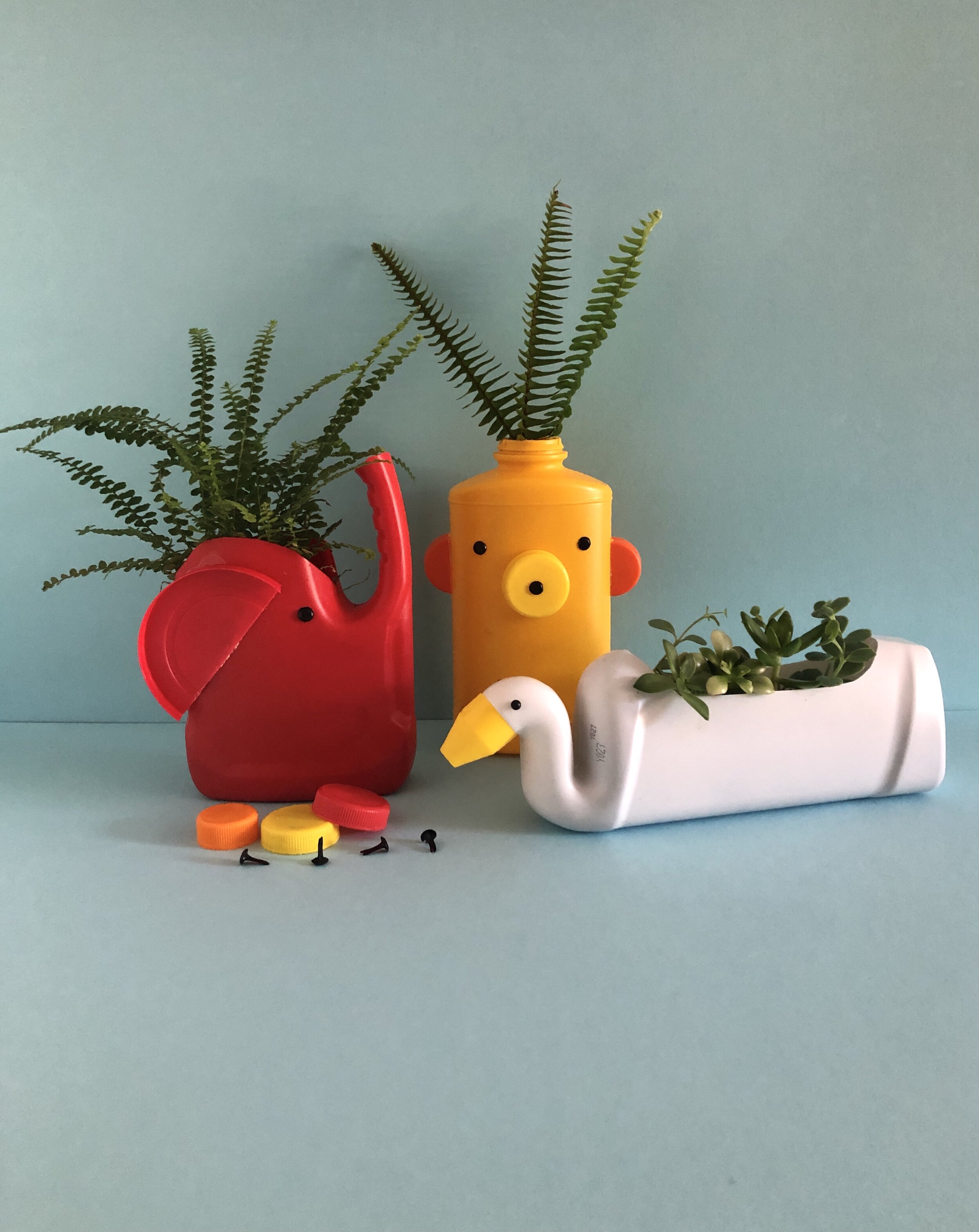 Raid Your Recycle Bin to Make These Fun Animal Planters! — super make it