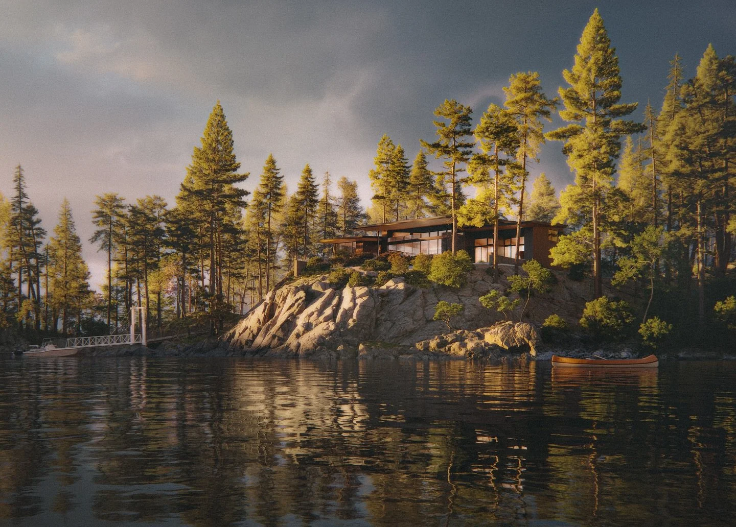 A new project under construction! The new primary residence sits on a 140 acre property that houses a historic, working farm. To contextualize the house project, the idea of &ldquo;utility of building structures for specific use&rdquo; drove the plan