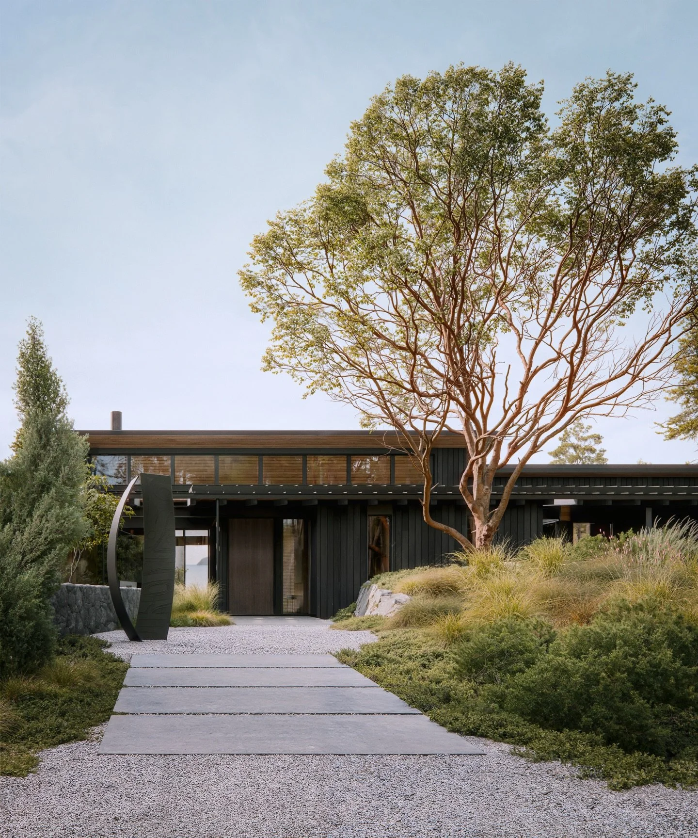 The collaboration between design teams and builder/installers is critical in executing a cohesive, high level product. The Endswell Project on Bowen Island ties architecture design with interior design to landscape design. Design expression and  mate