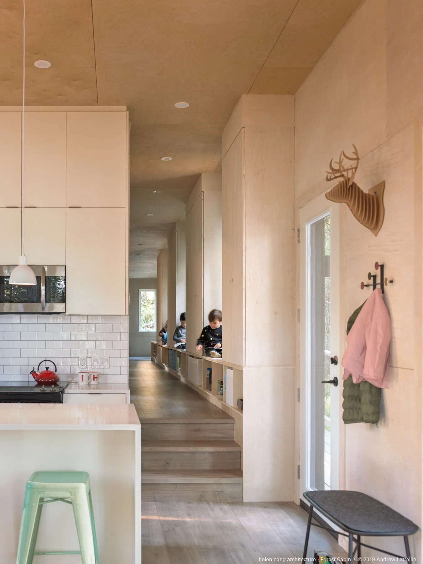 It&rsquo;s rare we gets to experience our built spaces over a long period of time. At the Forest Cabin, we see the function of architecture evolve and adapt as the users grow and develop. 

Conceived as a pause moment outside of each bedroom door, th