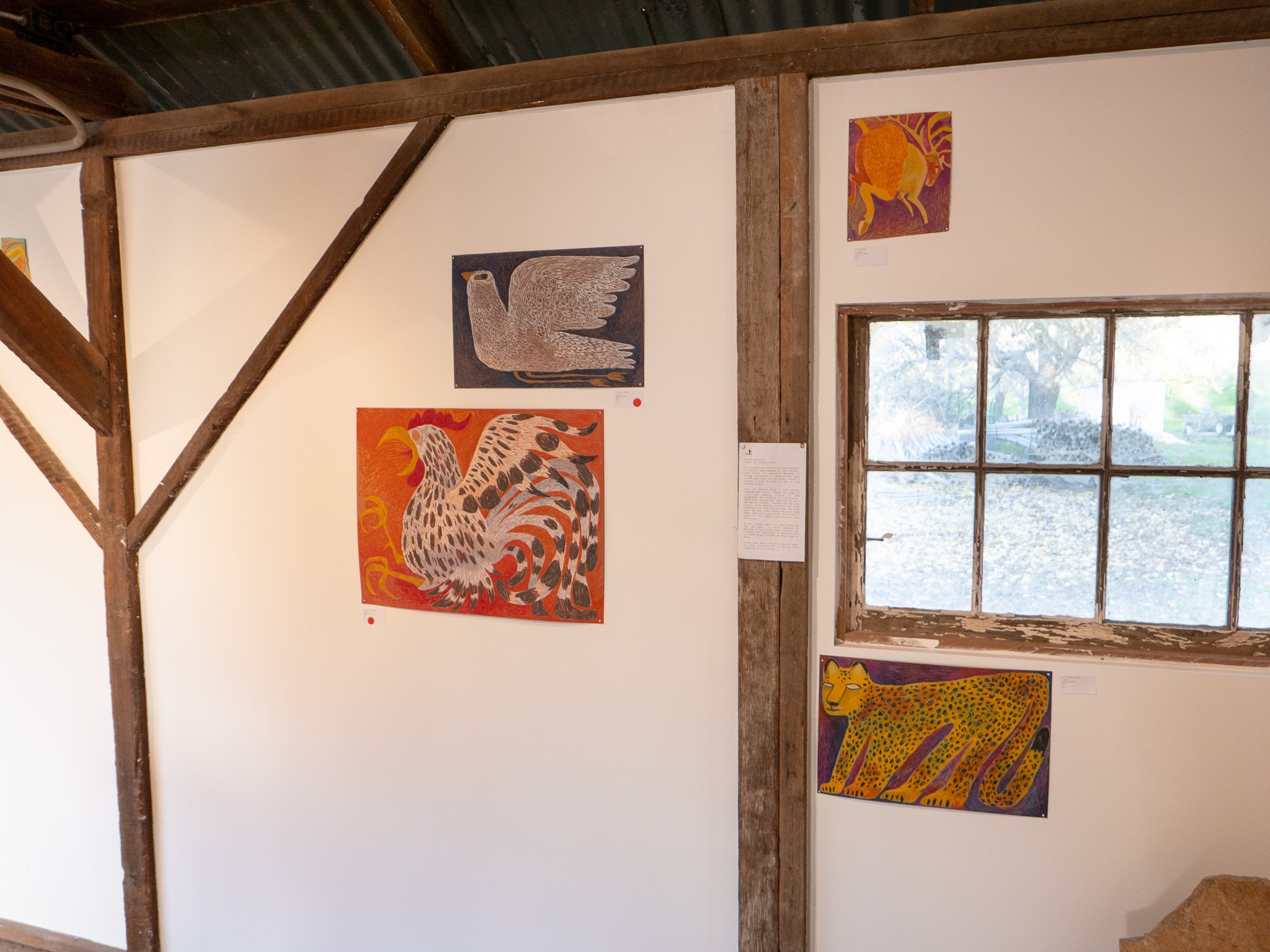  Drawings installed at Salmon Bend Studios, December 2021 