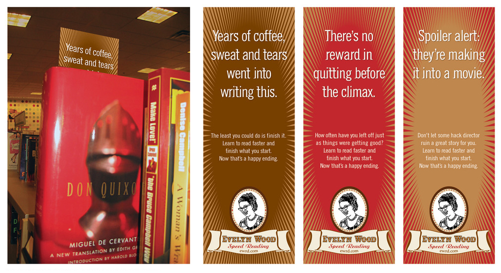 AMBIENT Bookmarks that would be strategically placed around bookstores.