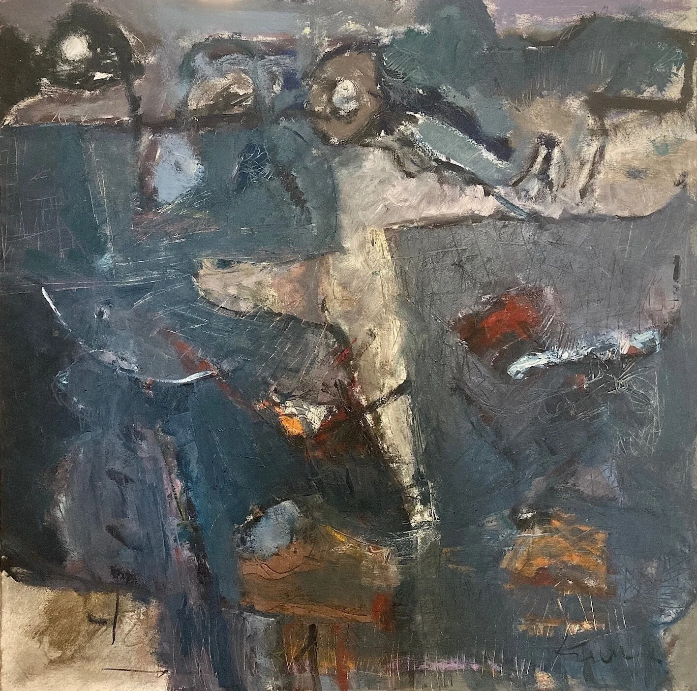 Hieroglyphic Symbols 48 x 48 Oil on Canvas (2014).jpeg