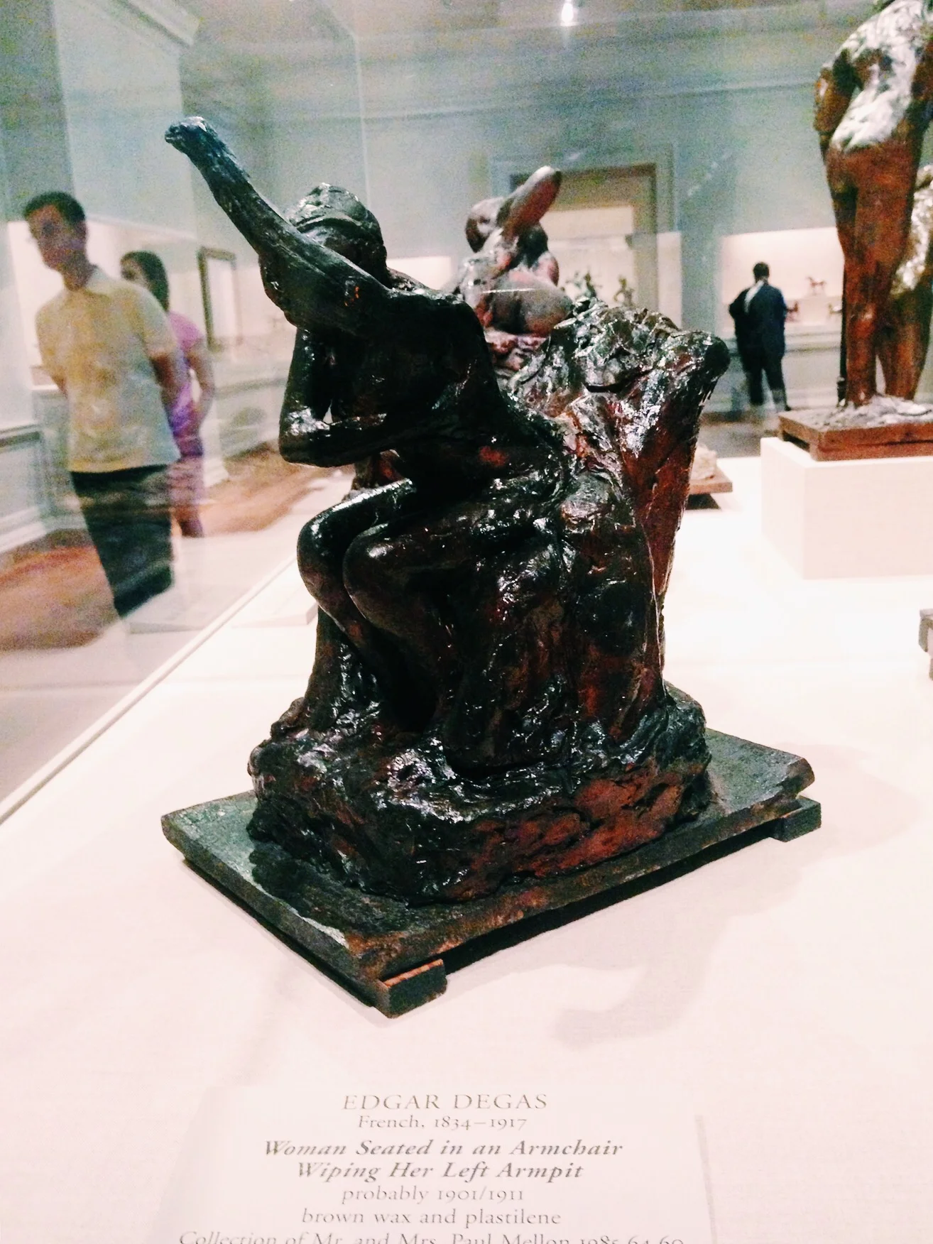 Perhaps my favorite Degas ever..."Woman Seated in an Armchair Wiping Her Left Armpit"
