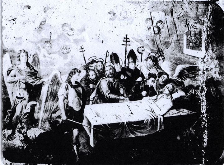 Painting originally at the Cathedral in St. Augustine. Lost during the fire of 1887.