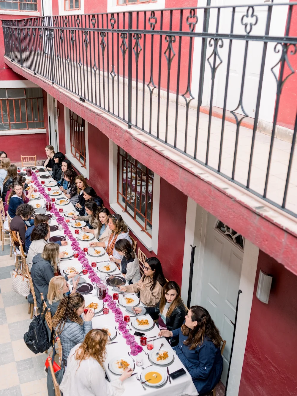 Team lunches every day at the apartments.