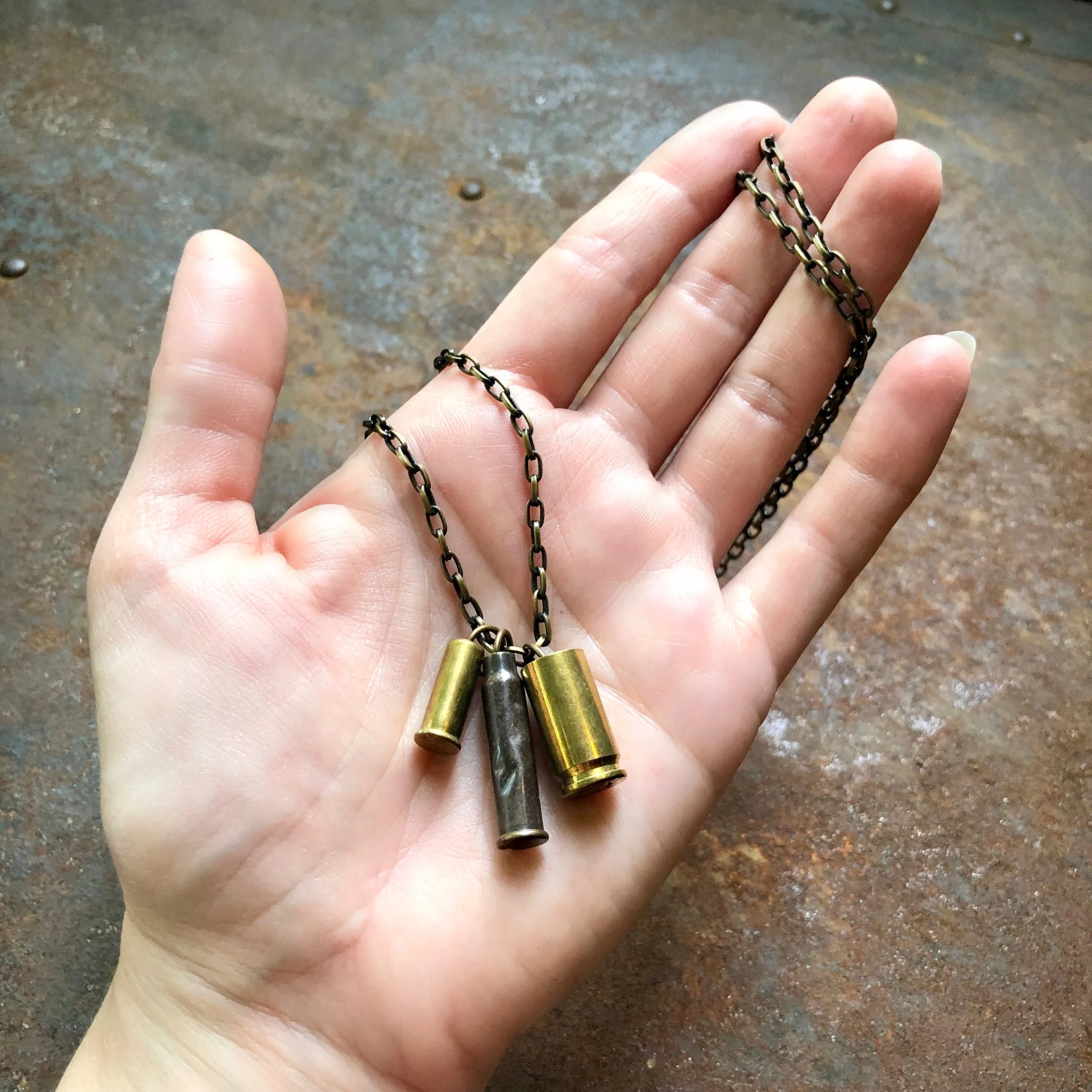 Three bullet necklace sale