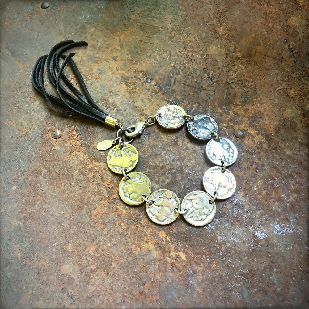 Hand Crafted Ouroboros Inspired Coin in Ancient Bronze