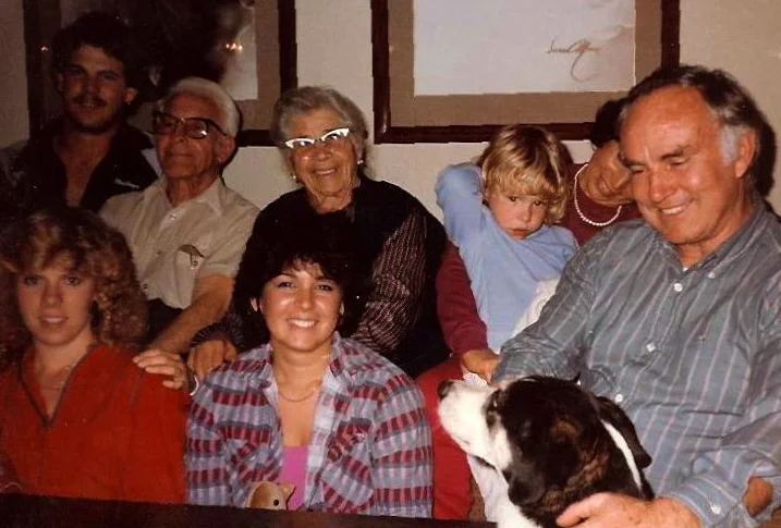 Family picture-Steve,Grandpa John,Lena,Katie,Fran,Harry,Laura,Susan