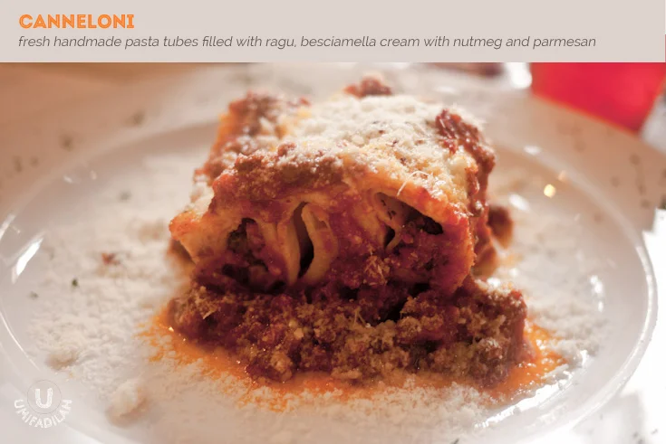 CANNELLONI (IDR 69k). Their pasta tubes are freshly made, and the ragu' is super tasty with generous meat in it. It also contains firm chunks of spinach and there's a slight hint of nutmeg flavor. Thickly coated in surroundings by generous amount of grated parmesan, this is definitely an Italian comfort food.