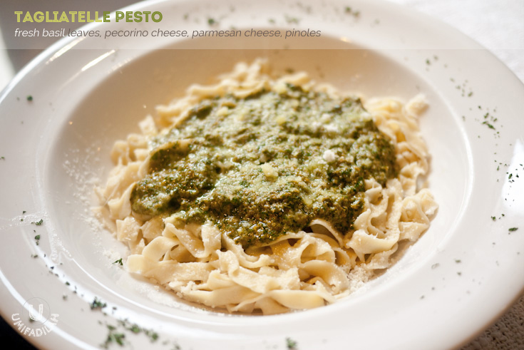 TAGLIATELLE PESTO (IDR 69k) . Let me start with the fresh homemade tagliatelle. It's soft and cooked just about right. Now let's talk about the pesto. The strong flavor of basil toned down with the earthy flavor of pinoles, and it comes in rich creamy texture thanks to both pecorino & parmesan. In my opinion it beats Signora's pesto, hands down. I wish they sold their pesto sauce in a jar, I'd be the first to buy.