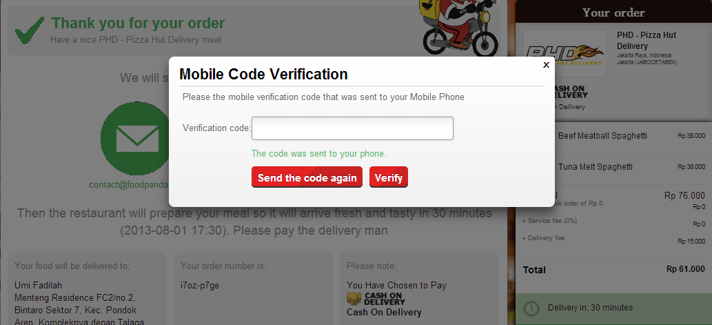 You will receive a mobile verification code sent directly to your phone. Enter that to confirm your registration, and you're DONE! PS: In my case yesterday this didn't work, but surprisingly their Customer Service emailed me directly asking if there was any problem. Long story short, if any problem occurred, they'd be more than glad to help you... BLAZING FAST! I'm a happy customer.