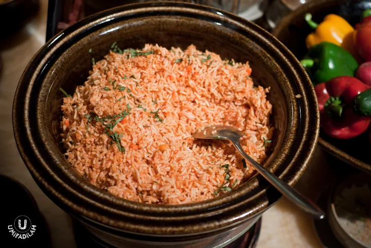 Mexican Red Rice. Also known as Arroz Rojo , this one's totally different from our version of Indonesian fried rice. In this case, rice are toasted on a pan until golden brown before cooking them in tomato broth. No excessive oily after-taste.