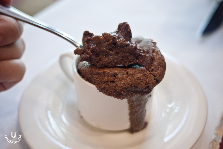 This, was the PERFECT ending. Chocolate Souffle.