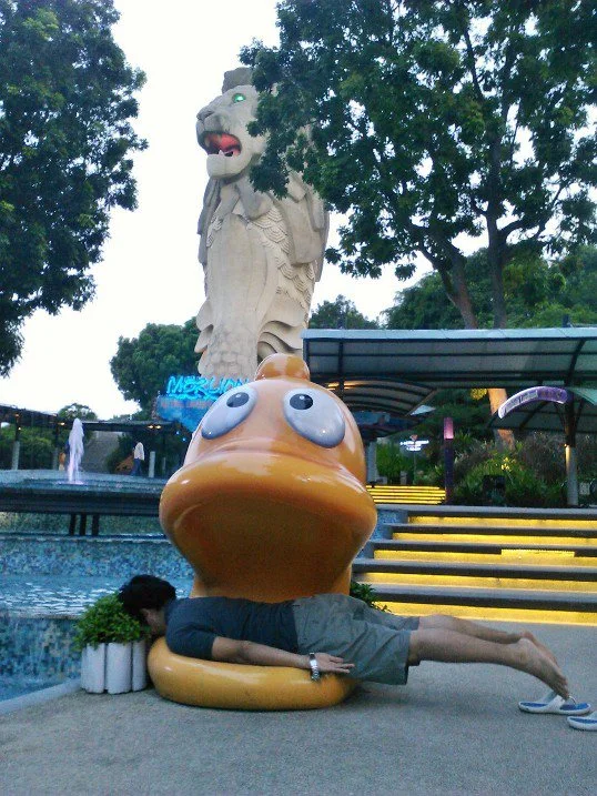 Still in Singapore, at Sentosa Merlion.