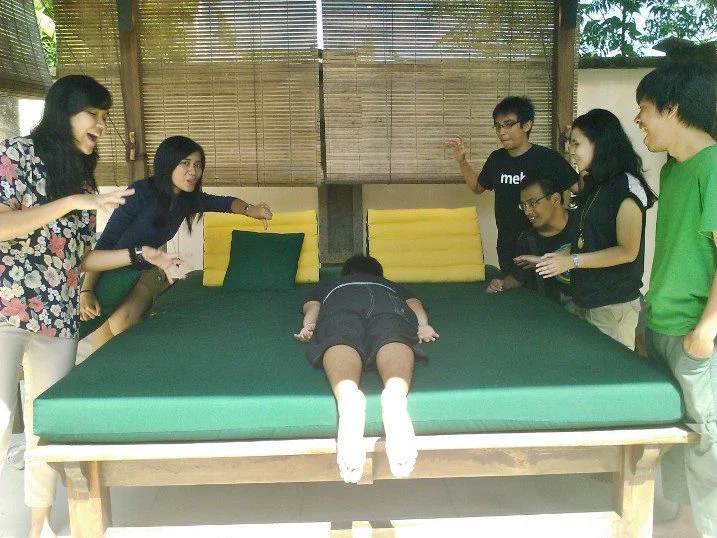 Well, not exactly group photos but yeah, same absurdity. Taken in Bali, Indonesia.