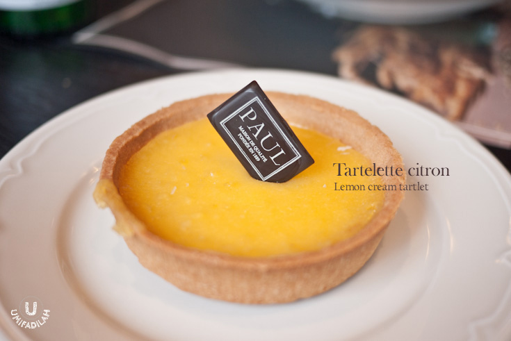 Lemon cream tartlet (IDR 50k). Good crust, and balanced flavor of the lemon custard. 