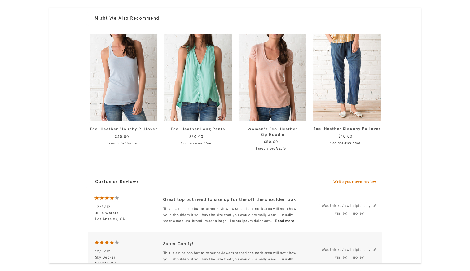 Product Detail Refinement