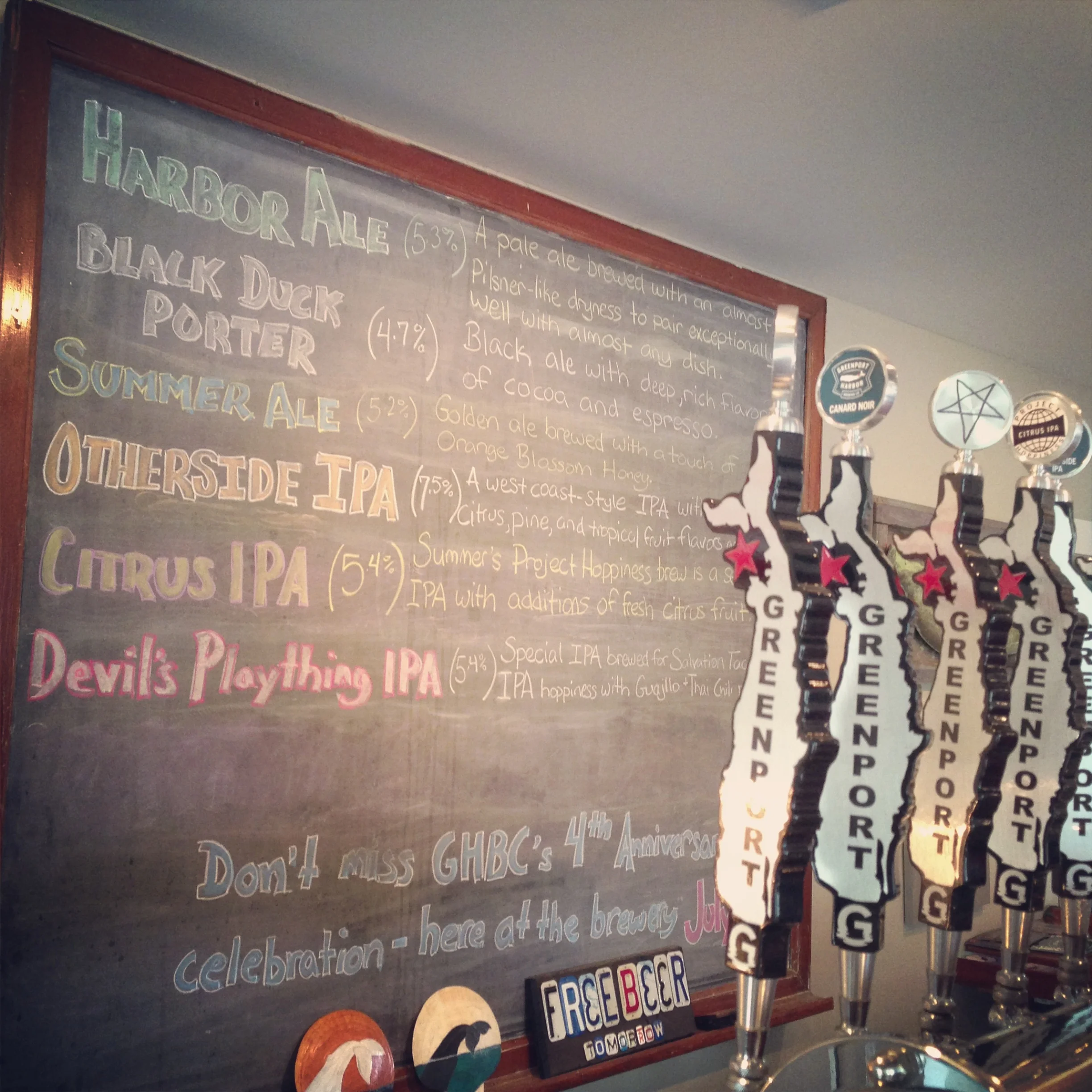  Did a tasting flight at&nbsp; Greenpoint Harbor Brewing Co. &nbsp;in Greenpoint, NY. 