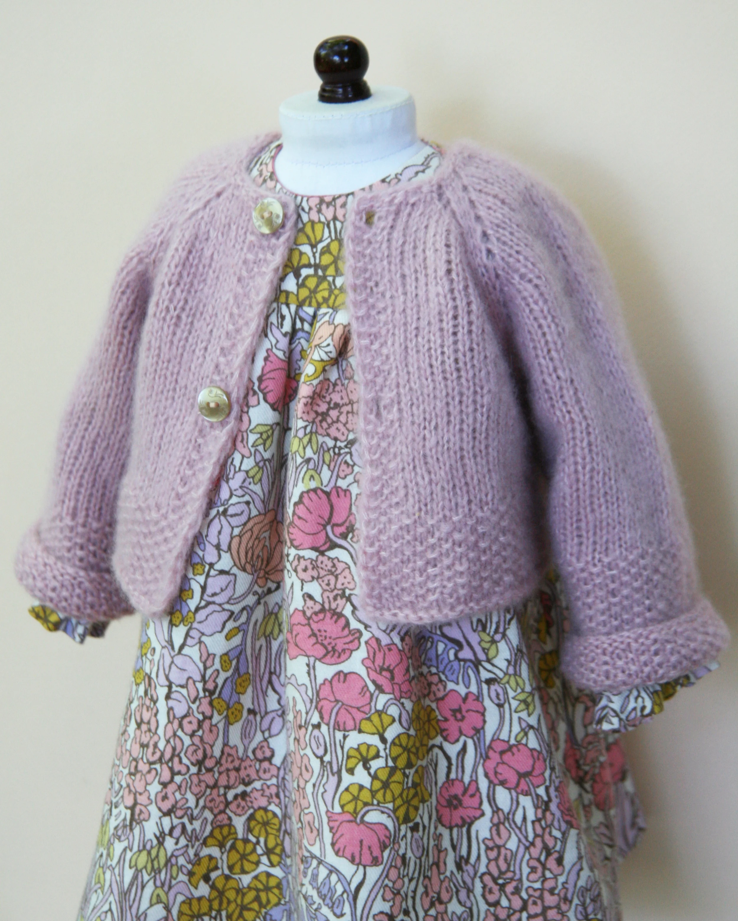 Liberty Of London cotton/wool dress and cashmere/silk cardigan